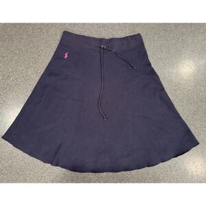 Vintage Ralph‎ Lauren Women's Skirt A-line Medium  Blue Elastic Waistband Preppy